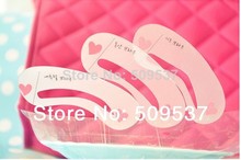 Free Shipping 1lot retail Eyebrow Stencil Tool Makeup styles EyeBrow Template Shaper Make Up Tool 3 Styles in One Sheet