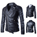 Leather Jackets 2016 New Mens Coat Autumn Masculinas Inverno PU Biker Jacket coats black Jaquetas De