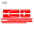 Red Side Racing Stripes Hood Rear Decal Sticker for MINI JCW Countryman John Cooper Works 2014