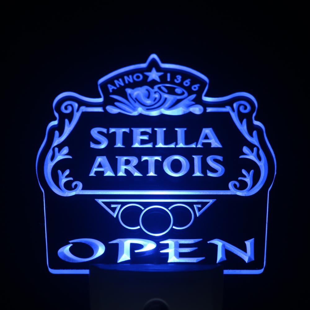 ws0181 Stella Artois Beer OPEN Day/ Night Sensor Led Night Light Sign