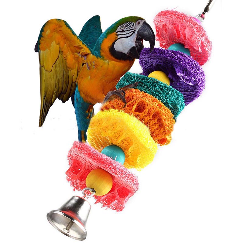 Colorful 28cm Pet Birds Toys Chew toy Hanging Swin...