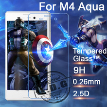 0.3mm 9H Explosion Proof Anti scratch Tempered Glass Film For Sony Xperia M4 Aqua E2303 E2333 E2353 Screen Protector + cloth