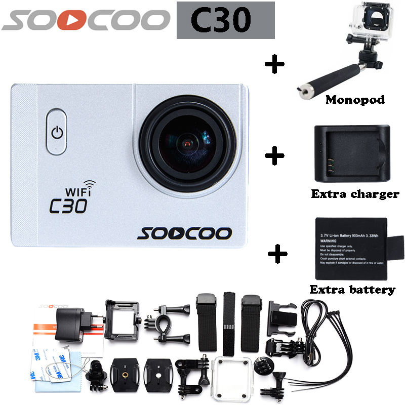  !!! SOOCOO C30  Wi-Fi Ultra HD 16MP 4      Cam   + 2  +  