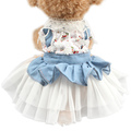 Armi store Fall Off the Knitting Flower Decoration Dog Dresses Pet Princess Dress For Dogs Skirt