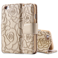 3D Brand Luxury Flower Pattern Leather Wallet Case For iphone 6 6s 4 7 plus 5