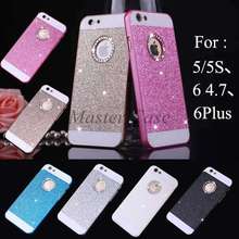 2015 Hot Bling Logo Window Luxury phone case for iPhone 6 4.7″ 5 5S Shinning back cover Sparkling case for iPhone 6 Plus