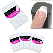 3/5/10 Pack Charming Durable French Manicure Nail Art Form Fringe Guides Sticker Diy Stencil 12.8G1.4Y