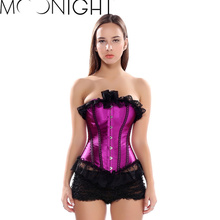 French noble purple Corset dress burlesque costume for dancer bustier korsett corpete corselet espartilho sexy lingerie