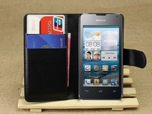 huawei y300 case wholesale.best quality.5 colors hot sale luxury popular PU leather cover for huawei y300 wallet bag case.
