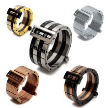 2015 New Personality men’s jewelry 316l titanium steel ring engraved Arabic numbers Removable love password bulgary womens rings