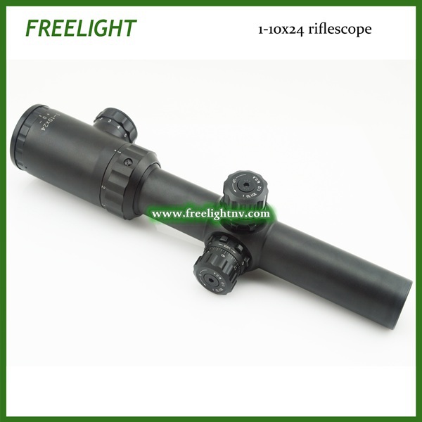 1 10x24 jakt kikkertsikte Optical weapon Sight tactical Sniper Scope Long range Military shooting Riflescope DHL
