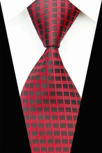 NT0553 Black Red Stripes New Classic Silk Polyester Man s Jacquard Woven Necktie BusinessCasual Knitting Ties
