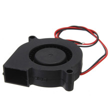 Double 50 x 50 x 15mm 12V DC 50mm Blow Radial Cooling Fan for Electronic 3D Printer ball bearing long life low noisy