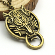 Free Shipping Classic Vintage Jewelry Unique Final Fantasy Wolf Necklace Hot Sale Link Chain Necklace For Men Women Accessories
