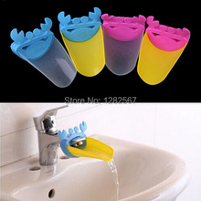 LUFY Cute Bathroom Sink Faucet Chute Extender Crab Children Kids Washing Hands Blue/Yellow/Pink