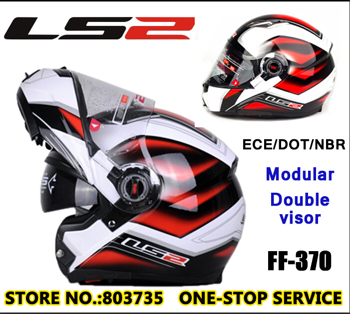 100% Authentic LS2 FF370 Motorcycle Helmet Casco Motorbike DUAL VISOR Capacetes Flip up Helmets,L/XL/XXL