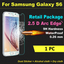 Ultra Thin HD 2.5D for Samsung Galaxy S6 Tempered Glass Screen Protector 0.3mm Clear Front Film with Retail Package