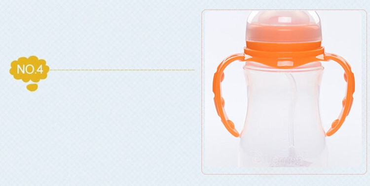 PP Safety Baby Feeding Bottle With Handle Auto Sensing Temperature Infant Baby Bottle Nuk High Quality Baby Sippy Cup Straw (7)