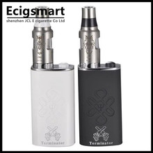 Terminator mod starter kit Mech Mod Pack 18650 Battery Box Mod Vaporizer with e liquid bottle and rda atomizer bottom feeder