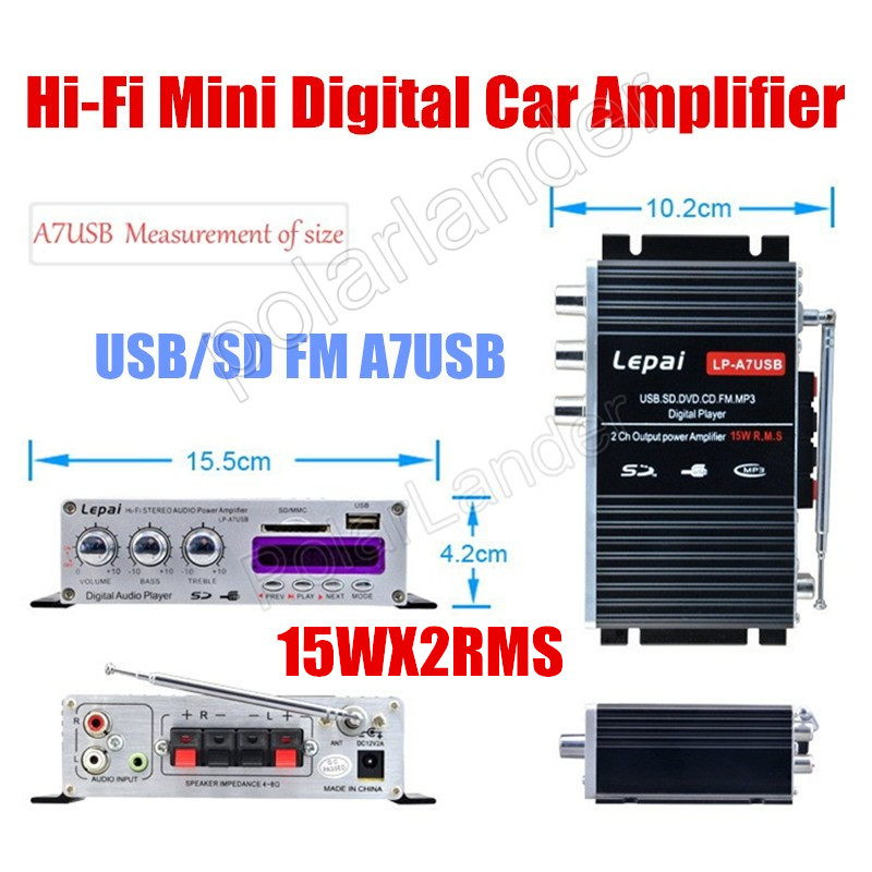2CH    15WX2 RMS  USB SD FM mp3-     12 