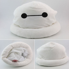 1 Piece Cute Big Hero 6 Baymax Hat Cartoon Soft Winter Plush Cap Beanie Cosplay Accessories Gift Toy White Color