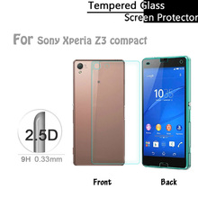 Передняя и задняя 2.5D круглый EdgeTempered протектор для Sony Xperia Z3 компактный Z3mini премиум защитная пленка