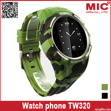 1 55 Quad Band Sync Calls message waterproof sport Watch wristwatch phone cellphone TW320 P281