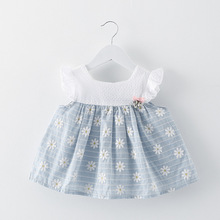 2016 New Style Dress Cute cotton and linen Children Dress Roupas Infantis Menina Baby Girl Clothes print Clothing Girl Dresses