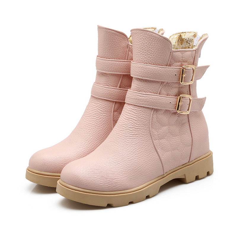 Boots White Teens Flat Boots 28