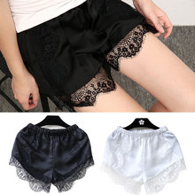 2016 Fashion Summer Hot Black White Women Girl Elastic Crotches Casual Soft Shorts High Waist Lace