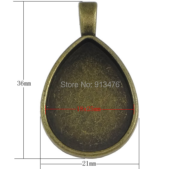 Free shipping!!!Zinc Alloy Pendant Setting,New, Teardrop, antique bronze color plated, nickel, lead & cadmium free, 21x36x3mm