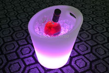 Waterproof Colorful LED Light Champagne Wine Chiller Ice Bucket allows for easy one-hand use Fresh luminous champagne coolers