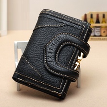 New 2016 women wallet famous brand Genuine leather female wallets 3 fold purse women ‘s Clutches clutch carteira free shipping
