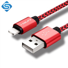 SAUFII Metal Mobile Phone Cables Charging USB Cable Charger Data For iPhone 5 5S 6S 6 6s plus For ipad IOS Data accessories