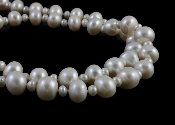 Free shipping!!!Natural Freshwater Pearl Necklace,Fashion, Round, white, 10-11mm, Length:48.5 Inch, Sold By Strand