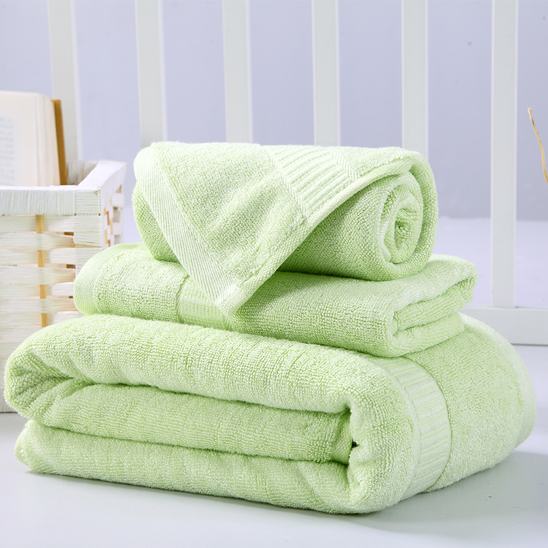 light green towels