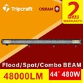 SUPER LIGHT 44 INCH 4D 480w offroad led light bar double rows for boat suv tractor