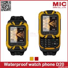 2014 Free Shipping New Arrival Touch Screen Waterproof With Mini Bluetooth Earphone Watch wristwatch Cell Phone D20 P373