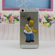 2015 New Arrive For Apple i Phone iPhone 5 5S Case Transparent Simpson Snow White Hand