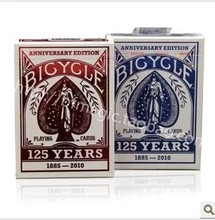 Recién llegado de bicicletas tarjetas 125 aniversario azul bicicleta trucos de magia azul uno