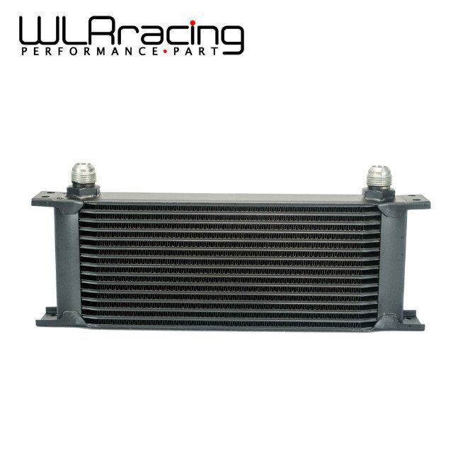WLR STORE Aluminum Universal Engine transmission AN10 oil cooler 15rows Black WLR7015BK