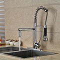 Deck Mounted Chrome Kitchen Faucet Swivel Vessel Sink Mixer 8 Plate Tap