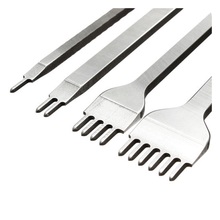 1 Set Leather Craft Tools Hole Punches Stitching Punch L 1 2 4 6 prong 4mm