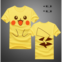 Cute Pikachu T-Shirt Anime Pokemon Cotton man and woman Short Sleeve Tops Tees