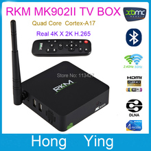 RKM MK902II 2G / 8GAndroid 4.4 Quad Core RK3288 4k*2k TV BOX W/ Bluetooth +Dual Band Wifi RJ45 + External Antenna DLAN TV Stick