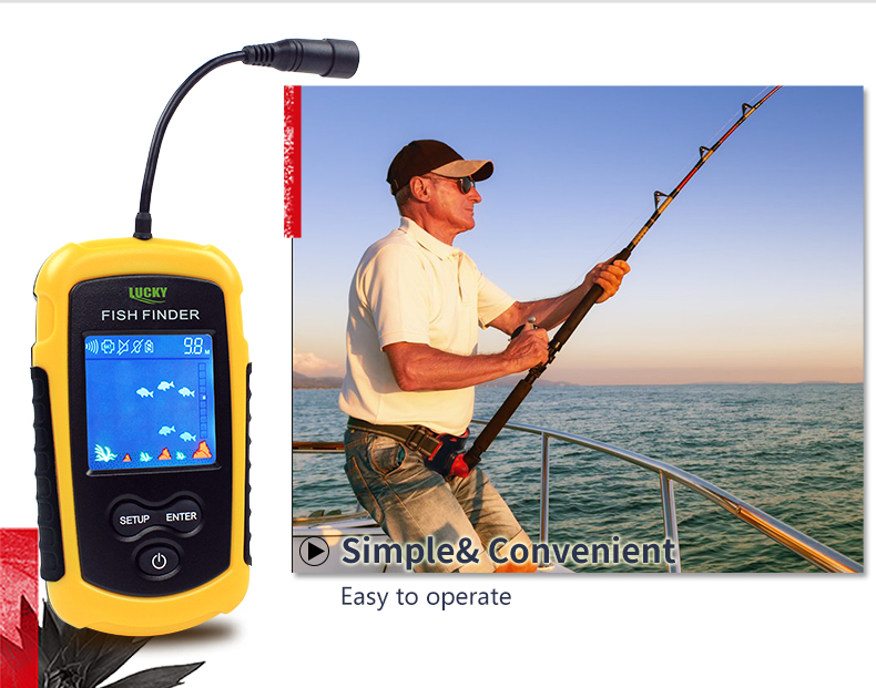 Lucky Wired Sonar Fish Finder Fishing Gear Visual Fish Detector Max