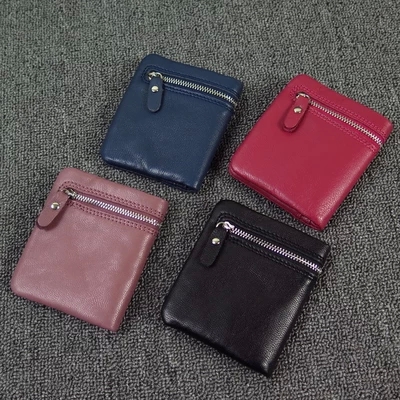 Small Women genuine leather casual coin purse high quality soft sheepskin leather money bag credit card holder free shipping