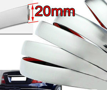 Top Sell 1m X 20mm PCS MOULDING Chrome Trim Car Decoration Decorative Strip Interior Exterior Style Chrome Silver