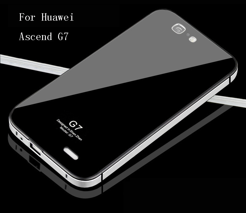 Huawei Ascend G7 case ER TO Brand Tempered Glass back cover Ultrathin Metal Frame cellphone case