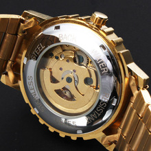 Winner personalized fashion glamor luxury automatic mechanical watch male watch hollow steel JWH050